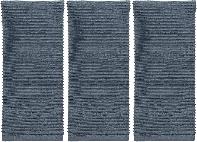 Slate Blue Gray Kitchen Hand Dish Towels, 100% Cotton - Image 9