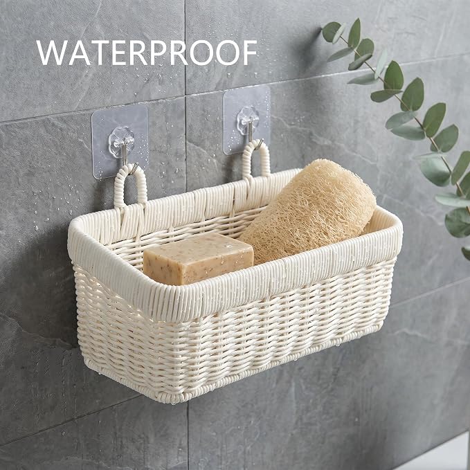 Wicker Hanging Baksets, Plastic Organizer - Image 2
