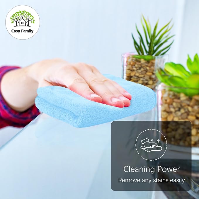 Cosy Family 24 Pack Soft Washcloths Set - Image 2