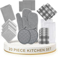 LANE LINEN Kitchen Towels and Oven Mitt Set 20 Pc by LaneLinen