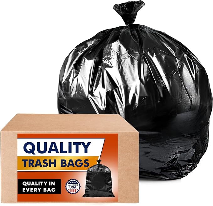 Tasker Contractor Garbage Bags 55 Gallon, 3 Mil Black Contractor Garbage Bag - Image 9