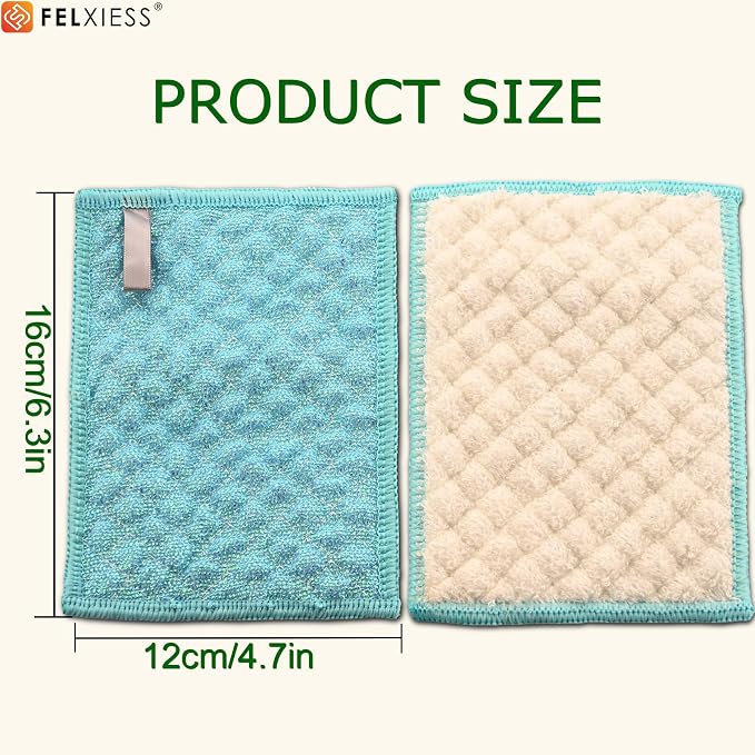 Blue Microfiber Scrubbing Pads, Non-Scratch - Image 7