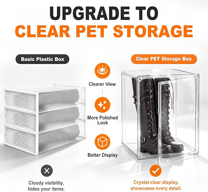 XXX-Large Extra Large Boot & Shoe Acrylic Display Case 17.3'', 1 Pack - Image 4