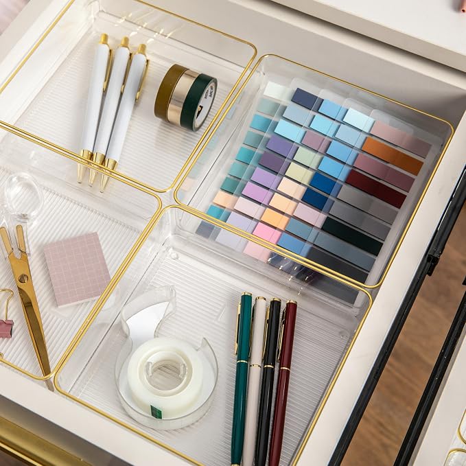 Martha Stewart Kerry Stackable Desk Drawer Organizers - Image 2