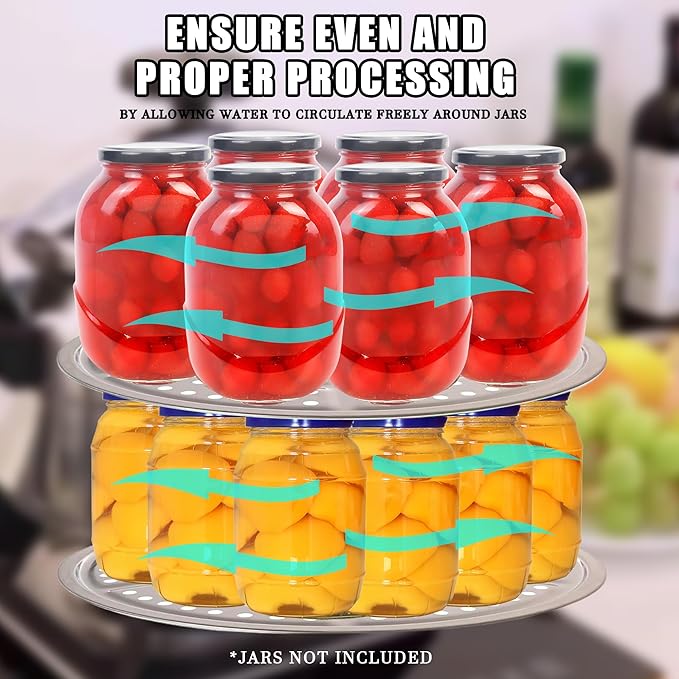 2Pack 11-Inch Pressure Cooker Canner Rack/Canning Rack Food Grade 304 Stainless Steel Compatible with Presto,Steamer Rack Stand for Steaming, All-American and More