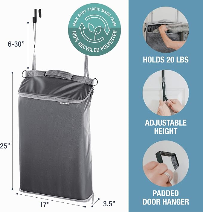 CleverMade Hanging Laundry Hamper Bag - Image 2