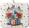 Giwawa American Patriotic Floral Dish Drying Mat Flower Vase Drainer Rack Mats by Giwawa