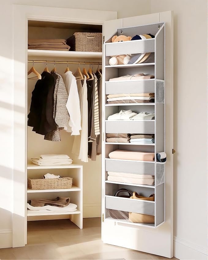 ULG 1 Pack Over Door Organizer Hanging Storage Light Gray - Image 2