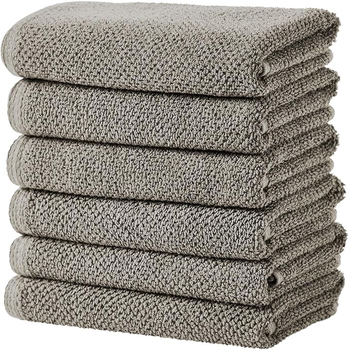 Great Bay Home 100% Cotton 6 Pack 26x16 Hand Towel Set by GreatBayHome
