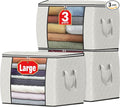 90L Clothes Storage, Foldable Thick Fabric Blanket Storage Bags | Foldable by Fabtotes