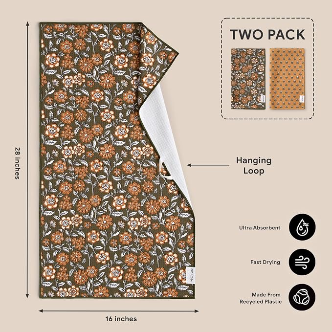 RECYCO Waffle Kitchen Towel Set of 2 - Image 6