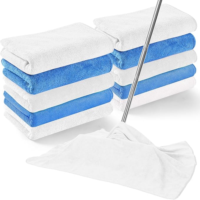 SmoothNovelty 10 Pcs Extra Large Microfiber Cloth 30" x 20" Large Floor by SmoothNovelty
