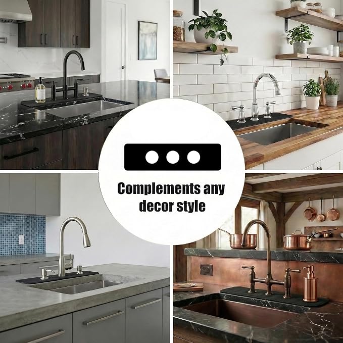 2PCS Kitchen Bathroom Faucet Mat - Image 3