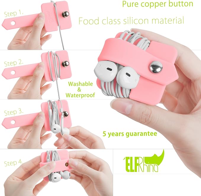 Cord Organizer Earbuds Holder Earphones Wrap Headset Headphone Wrap Winder Cord - Image 6
