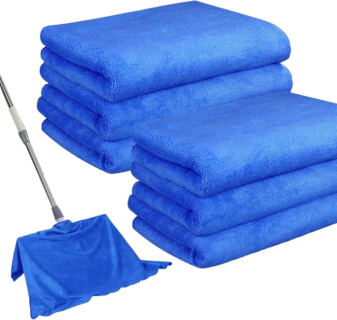6 Pack Microfiber Cleaning Cloths Extra Large 30" x 20", XL Rags Washable by Unknown