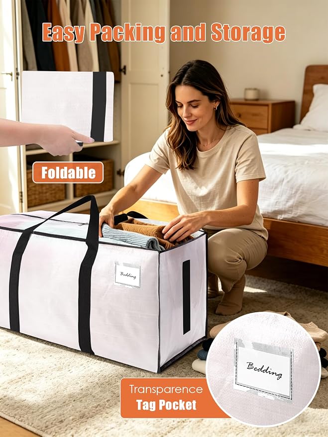 SWEET DOLPHIN 8 Pack 200LB Heavy-Duty Moving Bags - Image 3