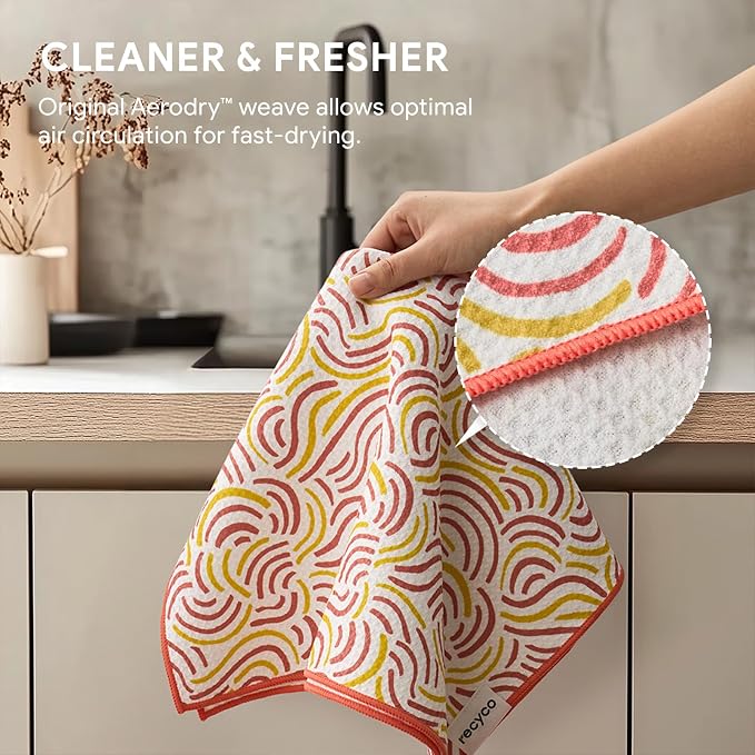 RECYCO Waffle Kitchen Towel Set of 2 - Image 5