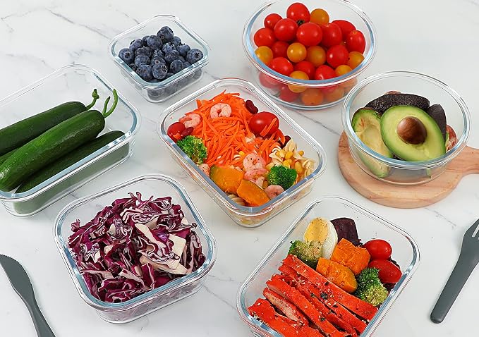 M MCIRCO 24 Piece Glass Food Storage Containers - Image 7