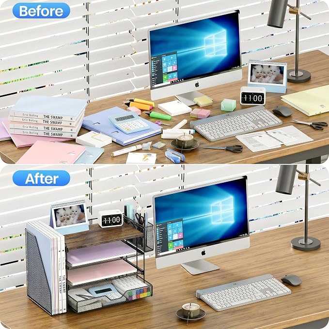 Desk Organizers and Accessories, 4-Tier Desktop File Organizer - Image 2