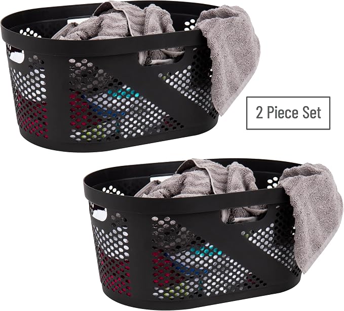 Mind Reader 40L Ventilated Laundry Baskets, Lightweight Clothes Hamper - Image 6