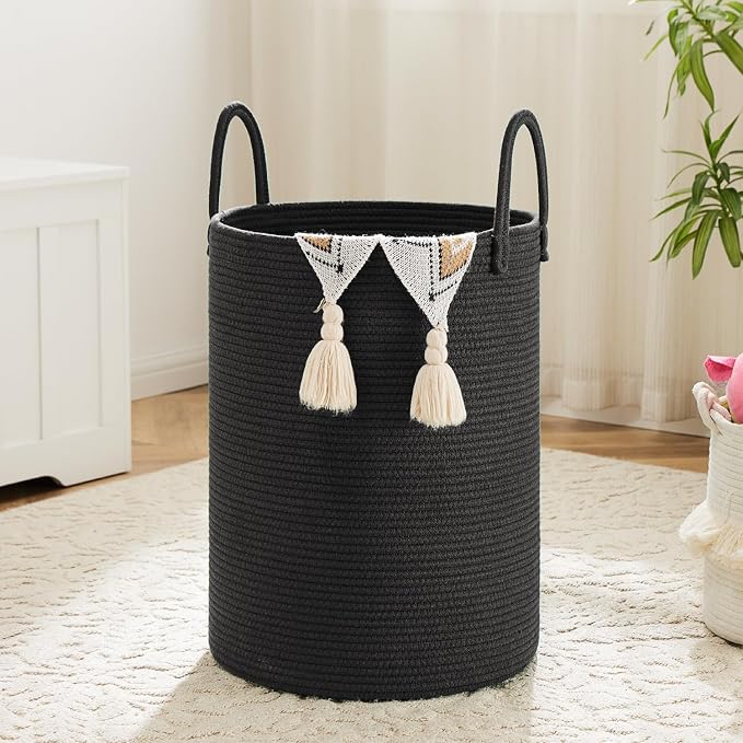 Artfeel Laundry Basket, Woven Cotton Rope Laundry Hamper, 80L by Artfeel