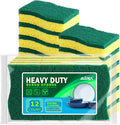 AIDEA Sponges Kitchen-12Count, Heavy Duty Scrub Sponge, Dish Sponges | Cleaning by AIDEAHOME