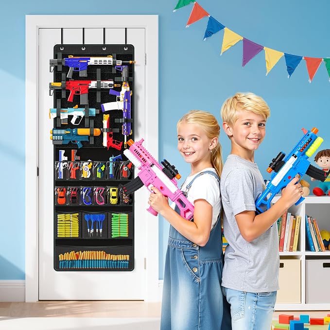 Over The Door Organizer for Toy Gun, Hanging Toys Storage Organizer - Image 4