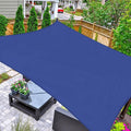 AsterOutdoor Sun Shade Sail Rectangle 6' x 10' UV Block Canopy for Patio Backyard Lawn Garden Outdoor Activities, Blue
