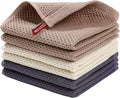 Homaxy 100% Cotton Waffle Weave Kitchen Dish Cloths 6-Pack, Mixed Color | 12 x by Homaxy