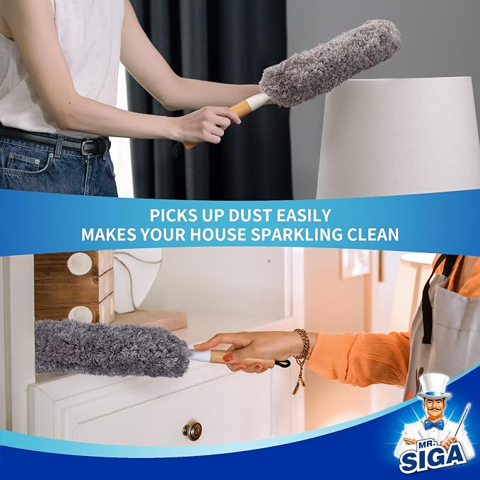 MR.SIGA Lint Free Microfiber Duster, Washable Duster - Image 4