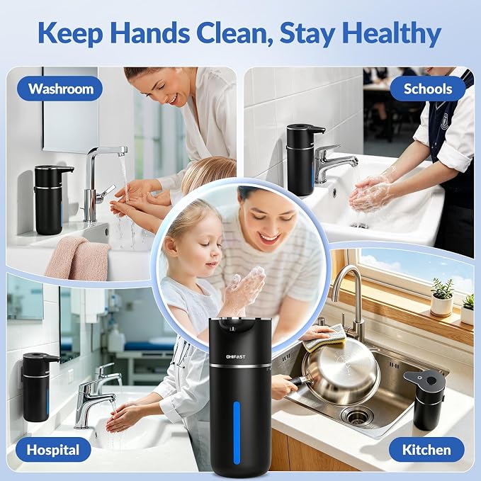 Automatic Liquid Soap Dispenser Touchless, 6-Level Adjustable, USB Rechargeable - Image 7