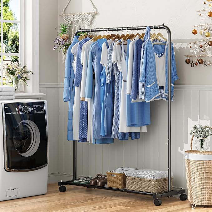 Simple Trending Clothing Rack, Portable Garment Rack, Clothes Rack, Bottom Shelf - Image 2
