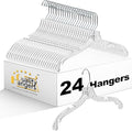 Quality Hangers 24 Pack Clear Plastic Hangers by QualityHangers