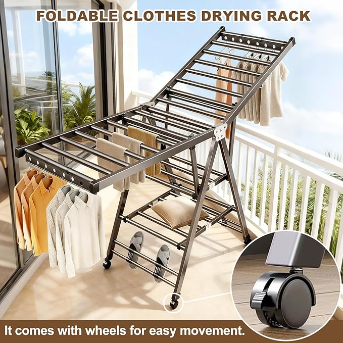 Heavy Duty 3-Tier Clothes Drying Rack - Image 2