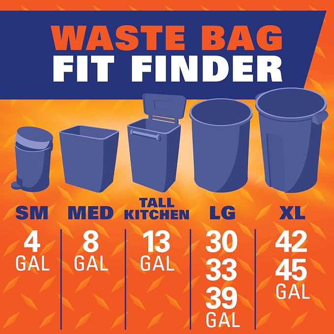 Hefty Strong 30 Gallon Trash_Bags, Large Trash-Bags 30 Gallon Size, Durable - Image 9