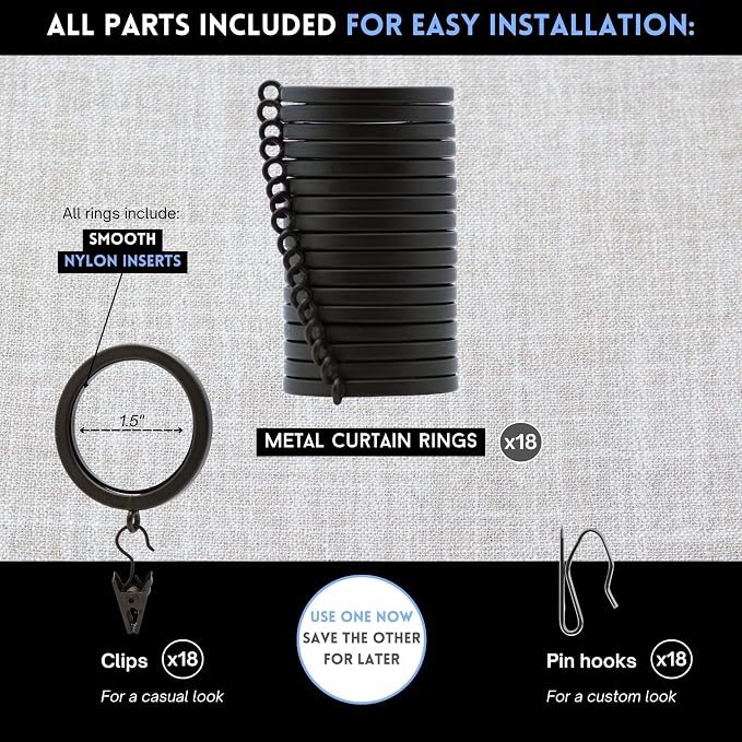 BlastHome® Luxury Curtain Rings – Premium Metal - Image 4