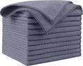 AIDEA Microfiber Cleaning Cloth Grey 10PK, Microfiber Towels 12"×12" | Premium by AIDEAHOME