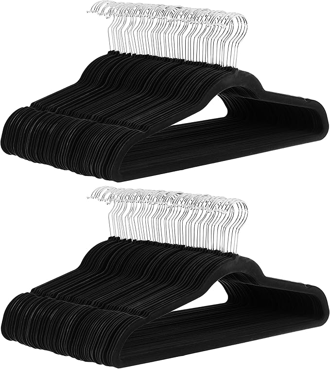 Amazon Basics Slim Velvet Non-Slip Space Saving Suit Clothes Hangers, Closet by AmazonBasics