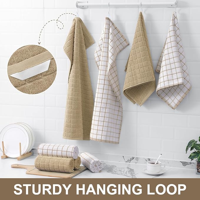 Homaxy Large Premium Cotton Kitchen Towels 16"x 28", 6 Pack - Image 6
