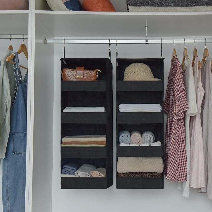 GRANNY SAYS 4-Shelf Hanging Closet Organizer, Foldable Storage, No-Sag Support - Image 2