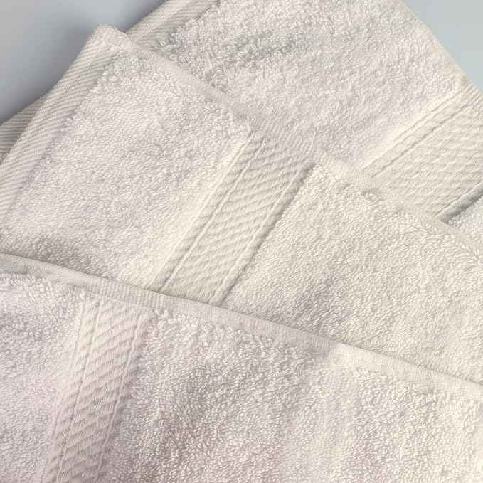 SUPERIOR Egyptian Cotton Ultra Plush & Absorbent, 8 Piece Set, Cream | Quick Dry - Image 6
