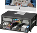 Desk Organizer and Accessories, 2-Tier Computer Monitor Stand Riser by OPNICE