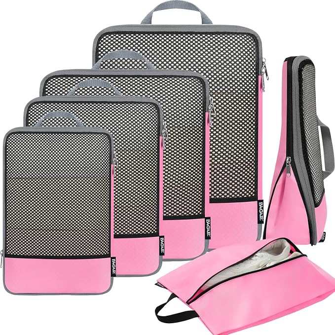 BAGAIL 4 Set/6 Set/8 Set Compression Packing Cubes Travel Accessories by BAGAIL