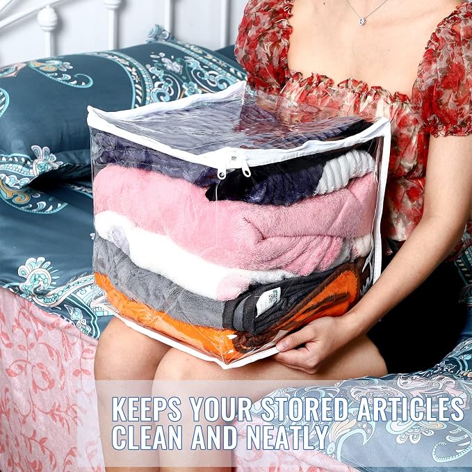 Shappy 6 Packs Clear Plastic Storage Bags - Image 4