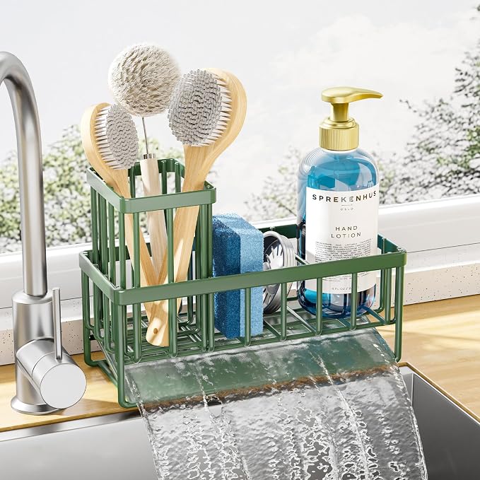 Kitsure Sponge Holder for Kitchen Sink, 7.9"x3.7"x6.2" by Kitsure