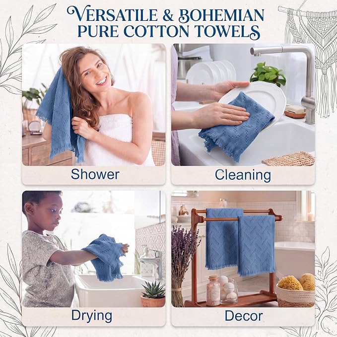 HunnmingRe 15 Pack Boho Hand Towel - Image 4