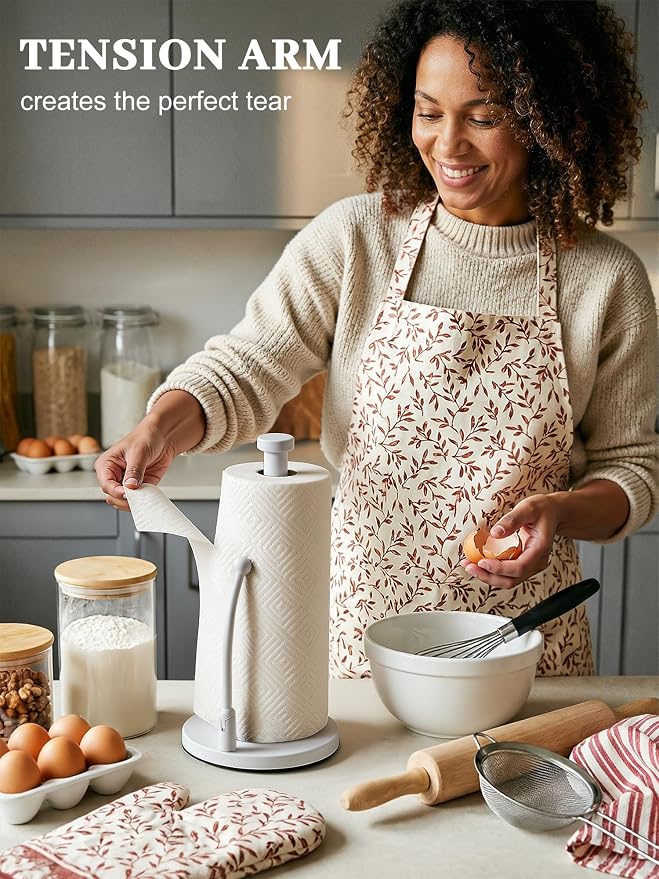 SMARTAKE Paper Towel Holder Countertop, Non-Slip Weighted Base - Image 9