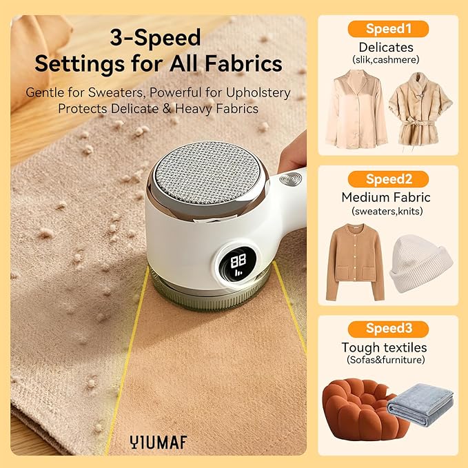 Cordless Rechargeable 2-in-1 Fabric Shaver & Lint Remover - Image 4