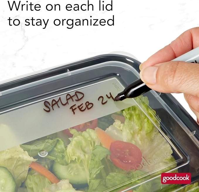 GoodCook Meal Prep Containers, Single Compartment 10-Pack | BPA-Free Reusable - Image 7