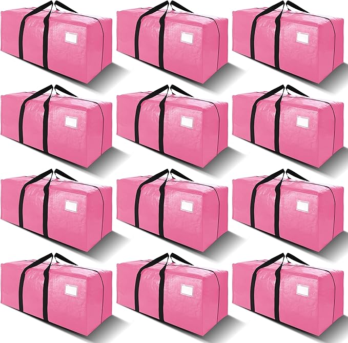 VELVETSURE 12 Pack Heavy Duty Large Moving Bags W/Backpack Straps by VELVETSURE